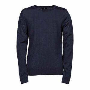 Tee Jays Mens Knitted Crew Neck Sweater / Navy Blue